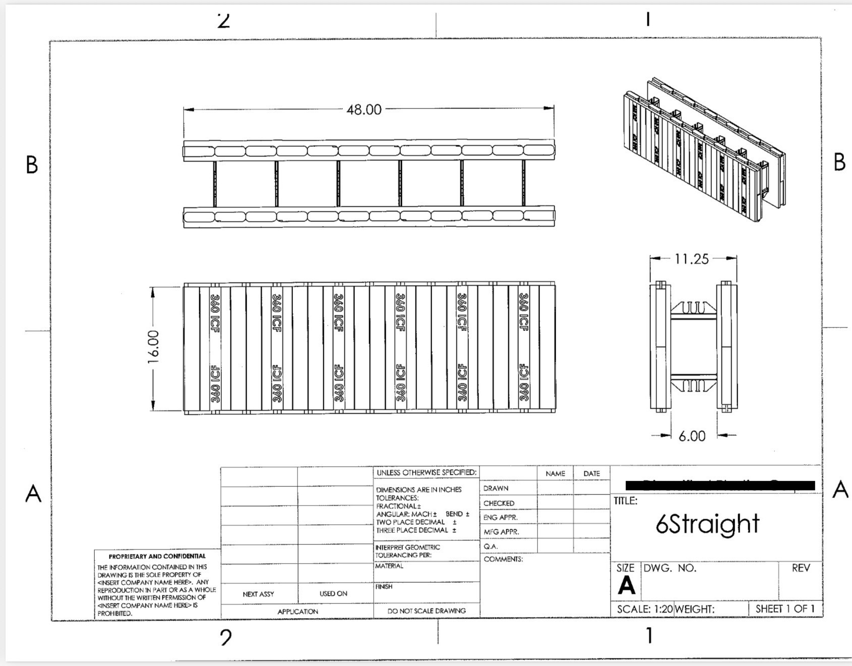 Block 360 wall-system drawing; HV clip photo not supplied