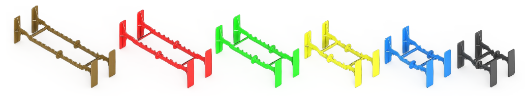 Quad-Lock color coded standard full ties