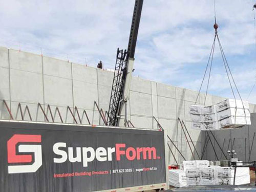 SuperForm insulation in a precast concrete application