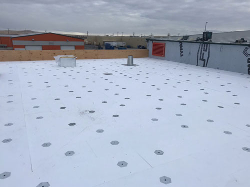 SuperForm rigid insulation installed on a flat roof